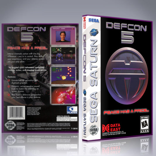 Sega Saturn Custom Case - NO GAME - Defcon 5