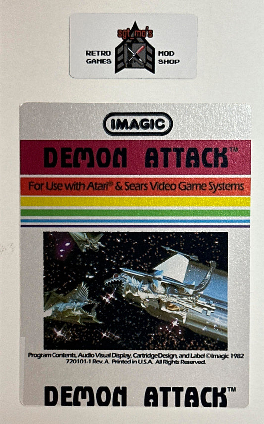 Atari 2600 Replacement Label - Imagic - Demon Attack