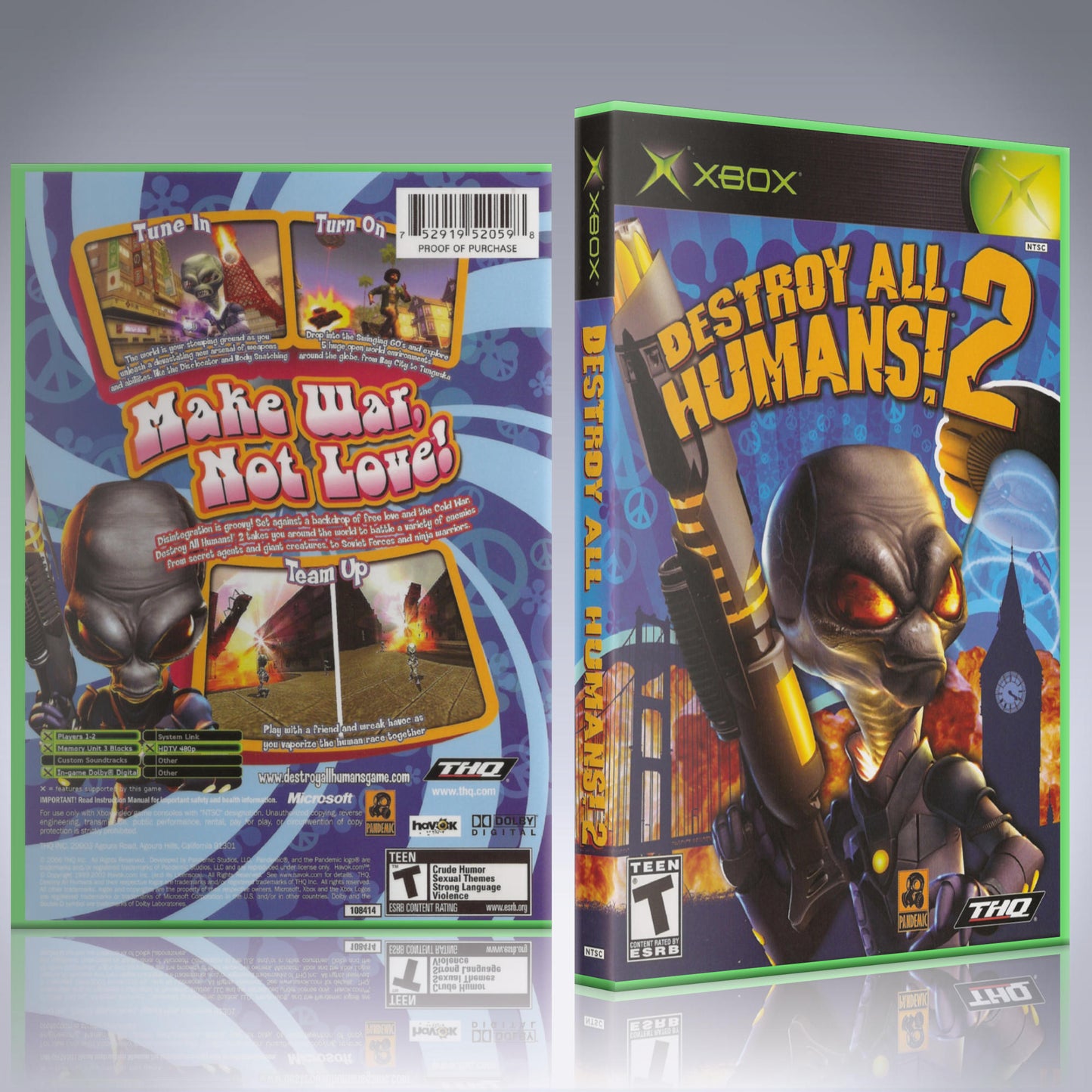 Xbox Case - NO GAME - Destroy All Humans 2