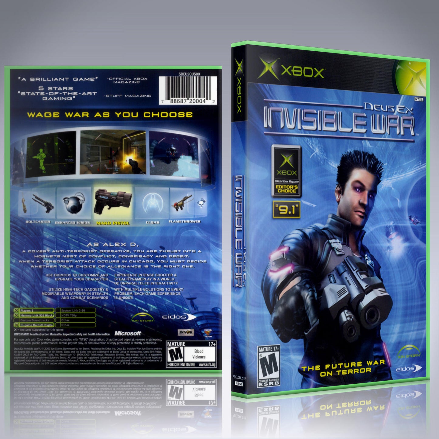 Xbox Case - NO GAME - Deus Ex - Invisible War