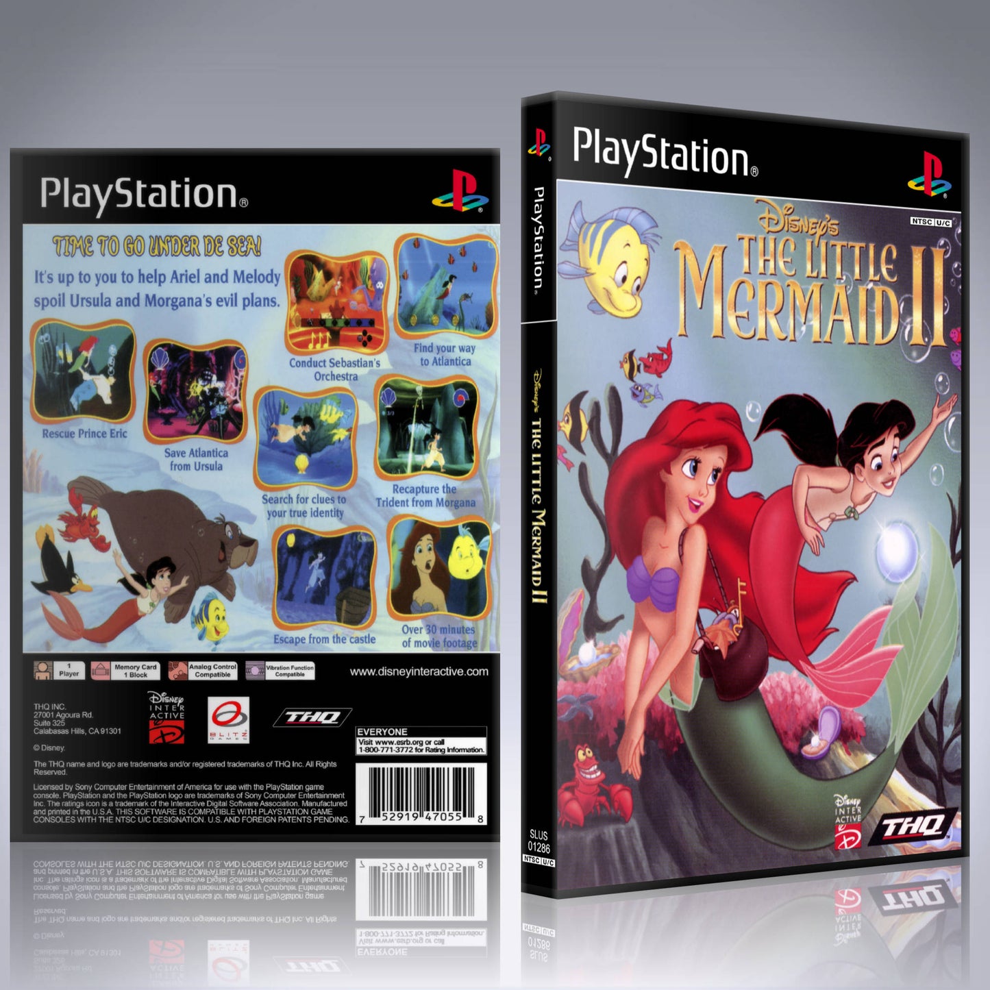 PS1 Case - NO GAME - Disney's The Little Mermaid II