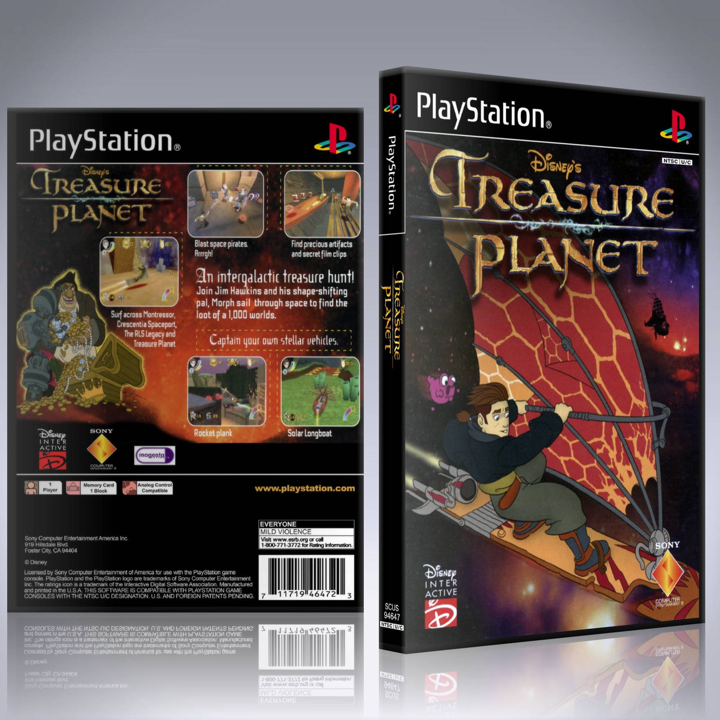 PS1 Case - NO GAME - Disney's Treasure Planet