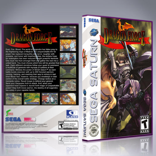 Sega Saturn Custom Case - NO GAME - Dragon Force