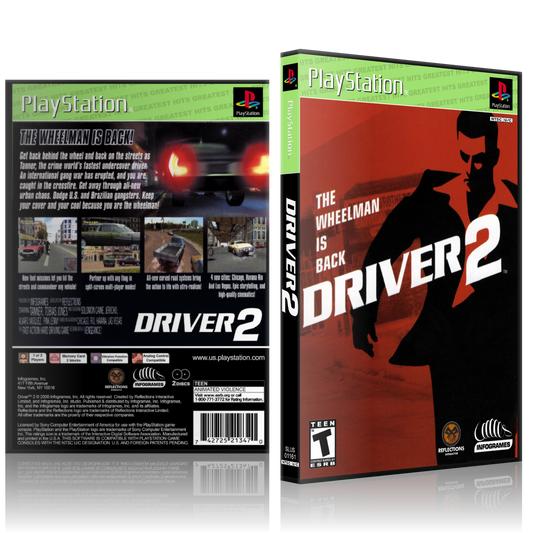 PS1 Case - NO GAME - Driver 2 - Greatest Hits