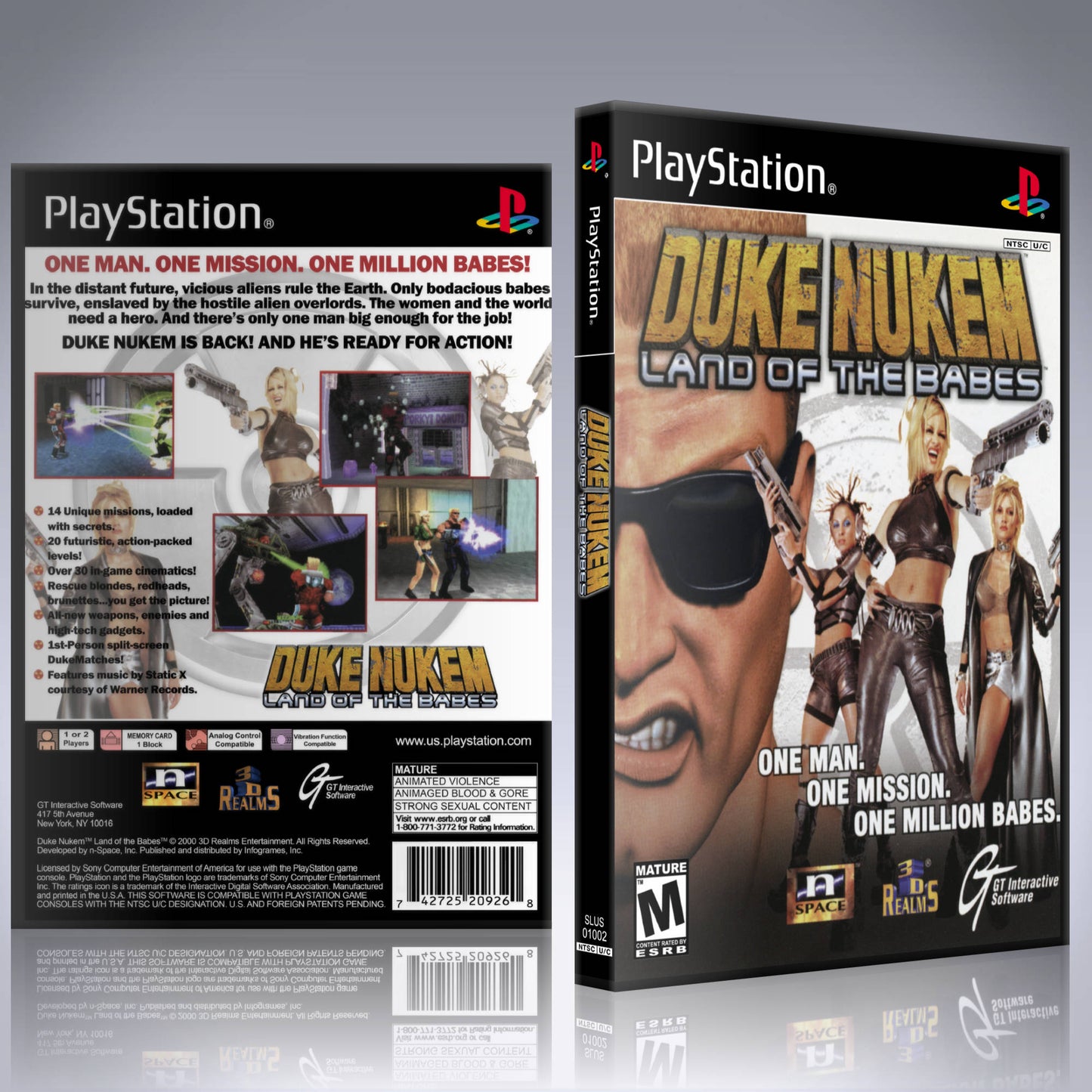 PS1 Case - NO GAME - Duke Nukem - Land of the Babes