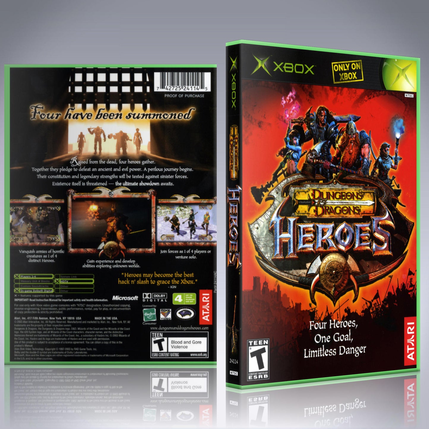 Xbox Case - NO GAME - Dungeons and Dragons Heroes