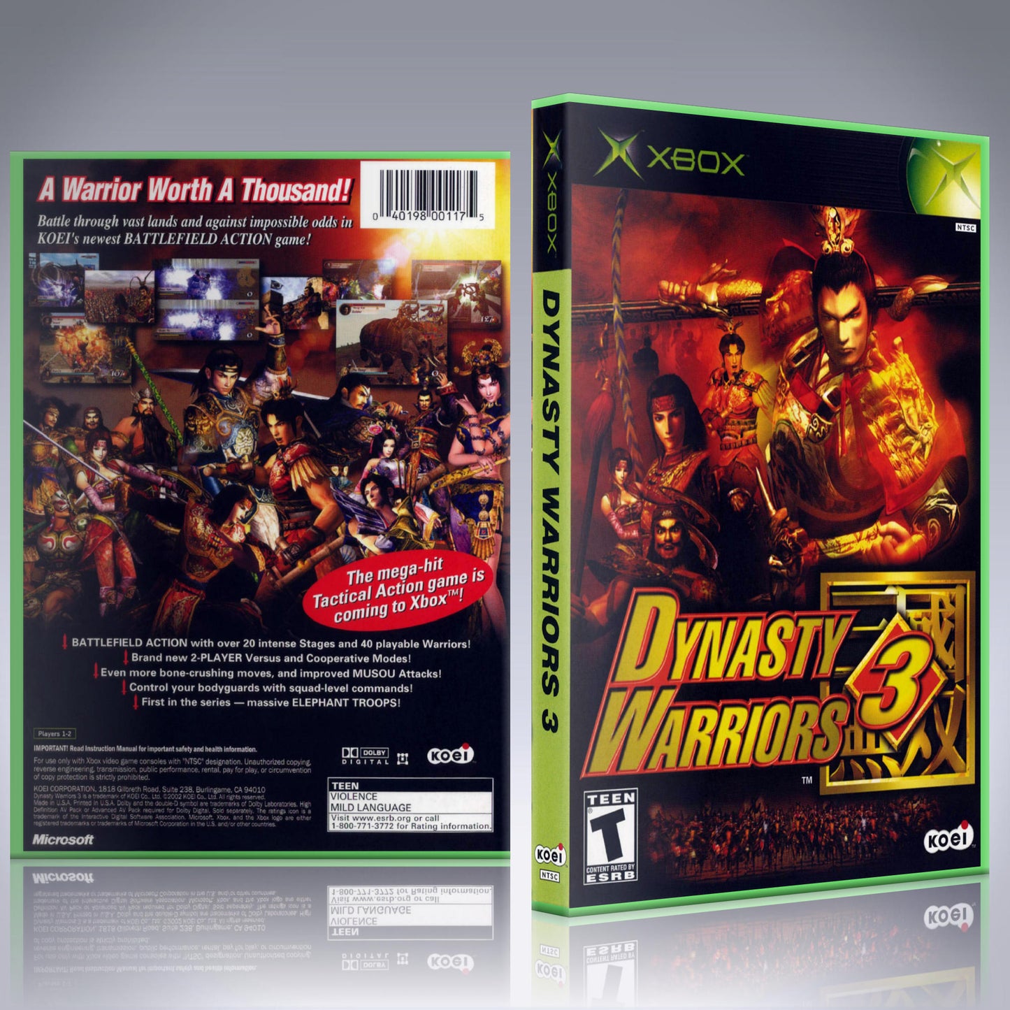 Xbox Case - NO GAME - Dynasty Warriors 3