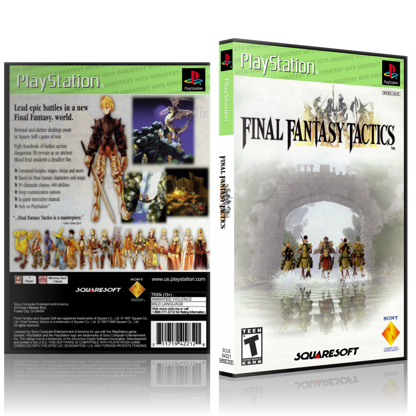 PS1 Case - NO GAME - Final Fantasy Tactics - Greatest Hits