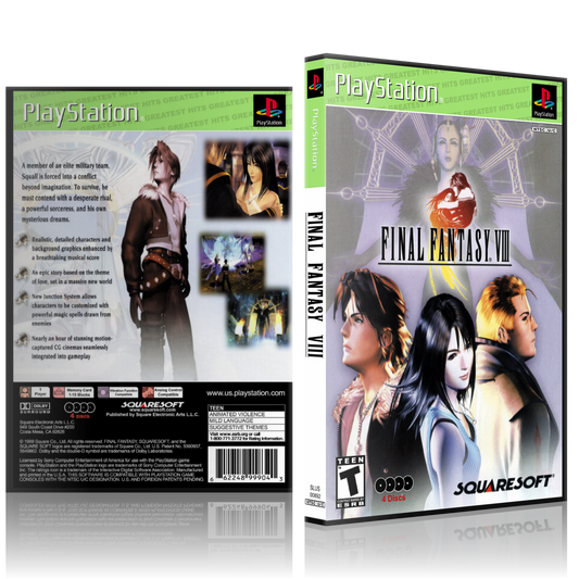 PS1 Case - NO GAME - Final Fantasy VIII [4 Disc] - Greatest Hits