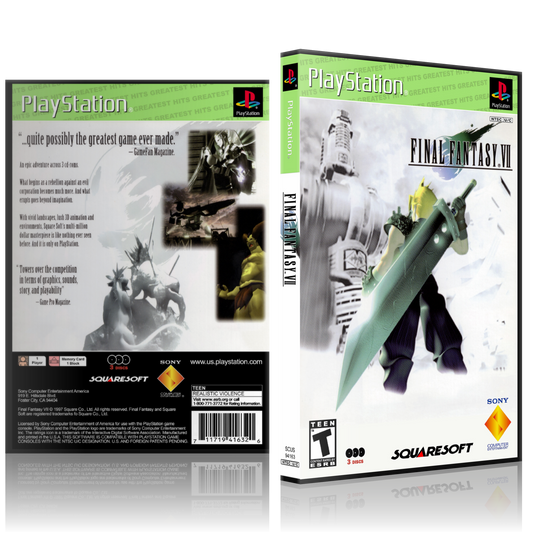 PS1 Case - NO GAME - Final Fantasy VII [3 Disc] - Greatest Hits