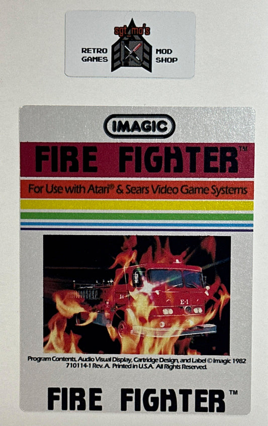 Atari 2600 Replacement Label - Imagic - Fire Fighter