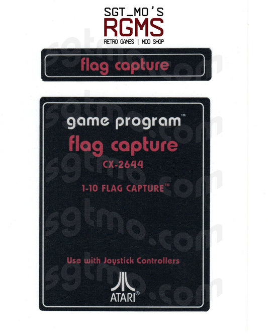 Atari 2600 Replacement Text Style Label - Flag Capture