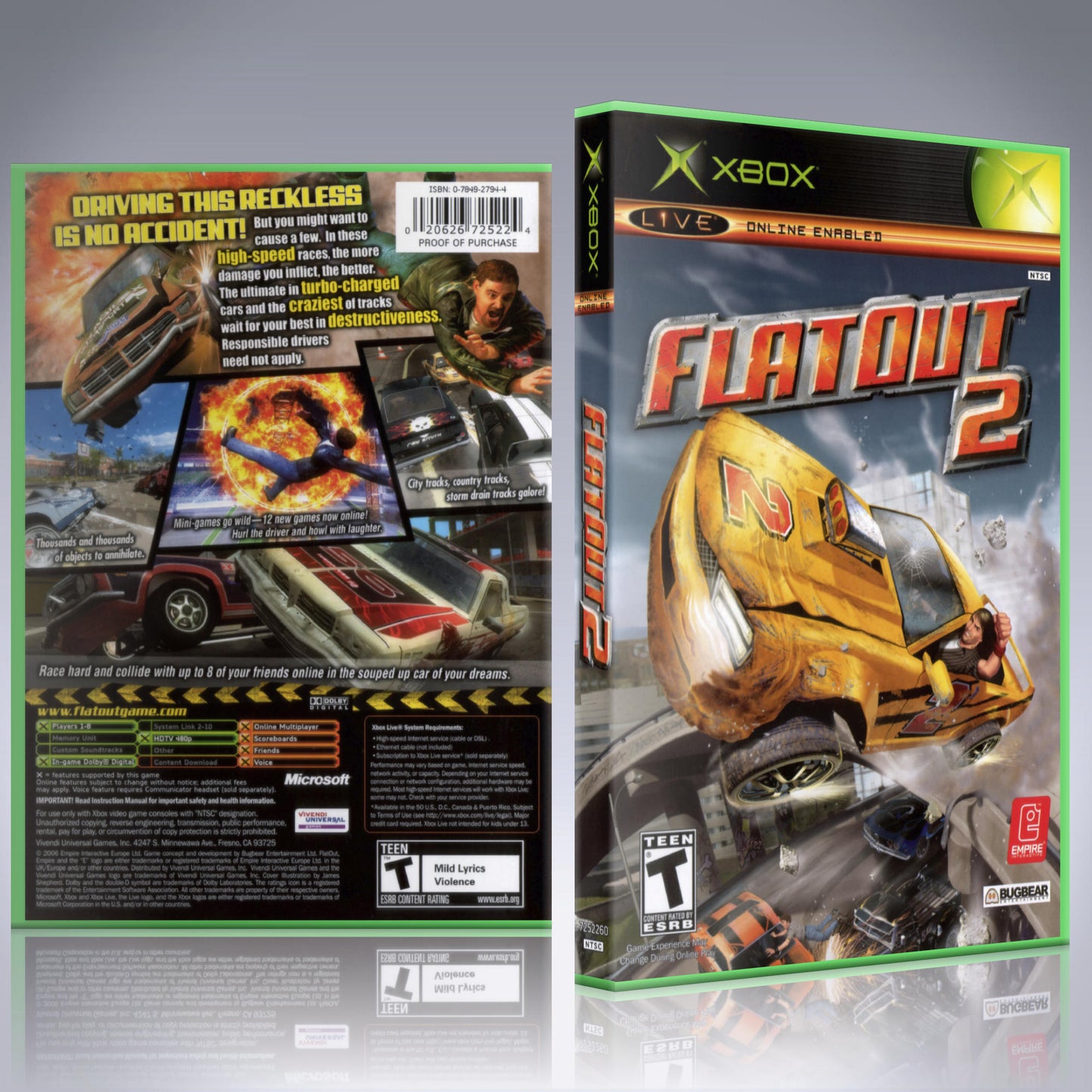 Xbox Case - NO GAME - Flat Out 2