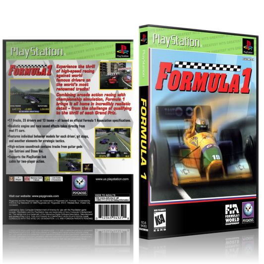 PS1 Case - NO GAME - Formula 1 - Greatest Hits