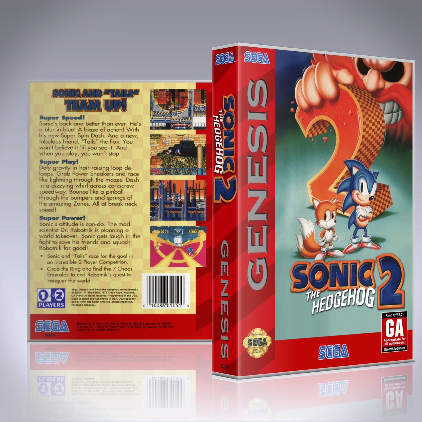 Sega Genesis - UGC - Sonic the Hedgehog 2 [Red]