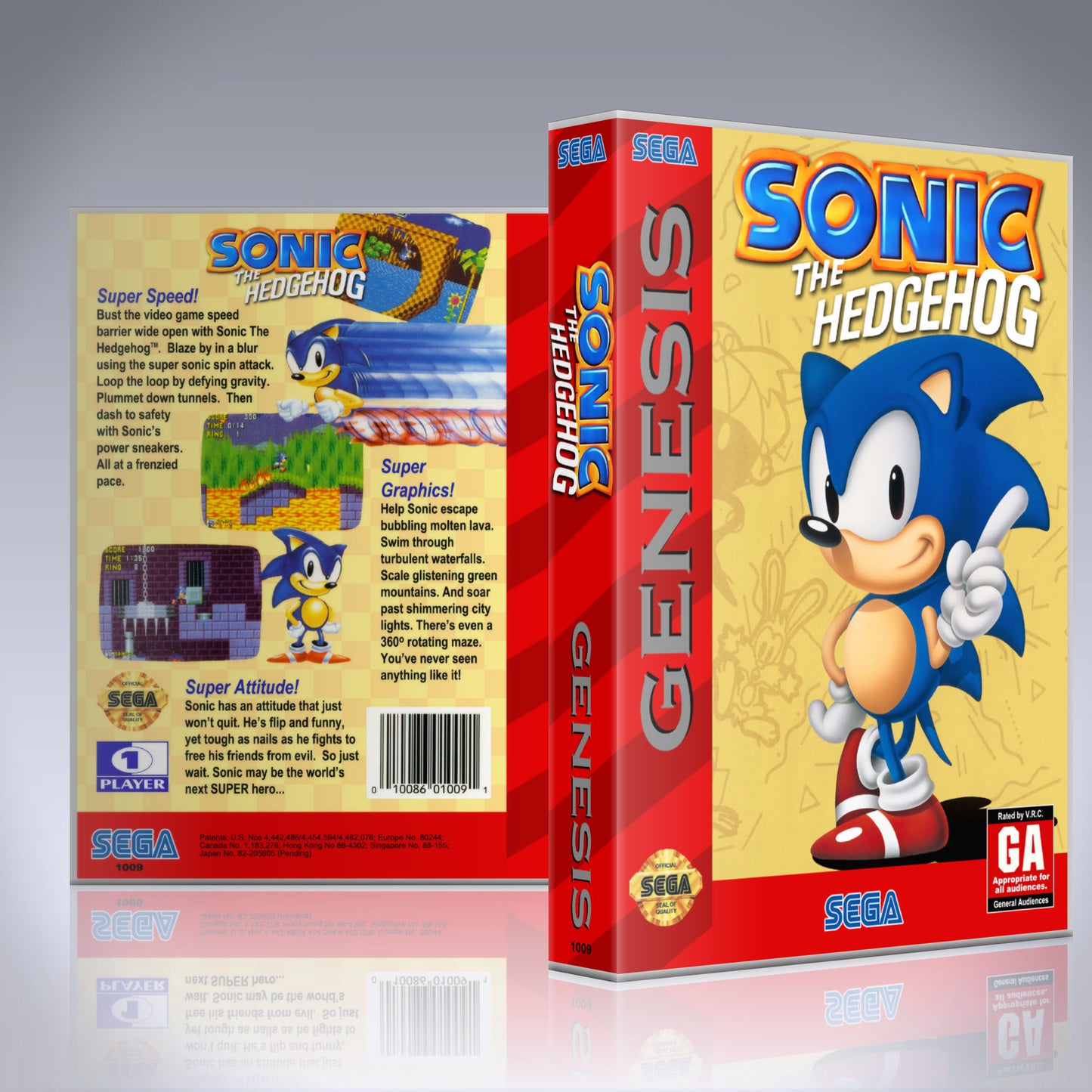 Sega Genesis - UGC - Sonic the Hedgehog [Red]
