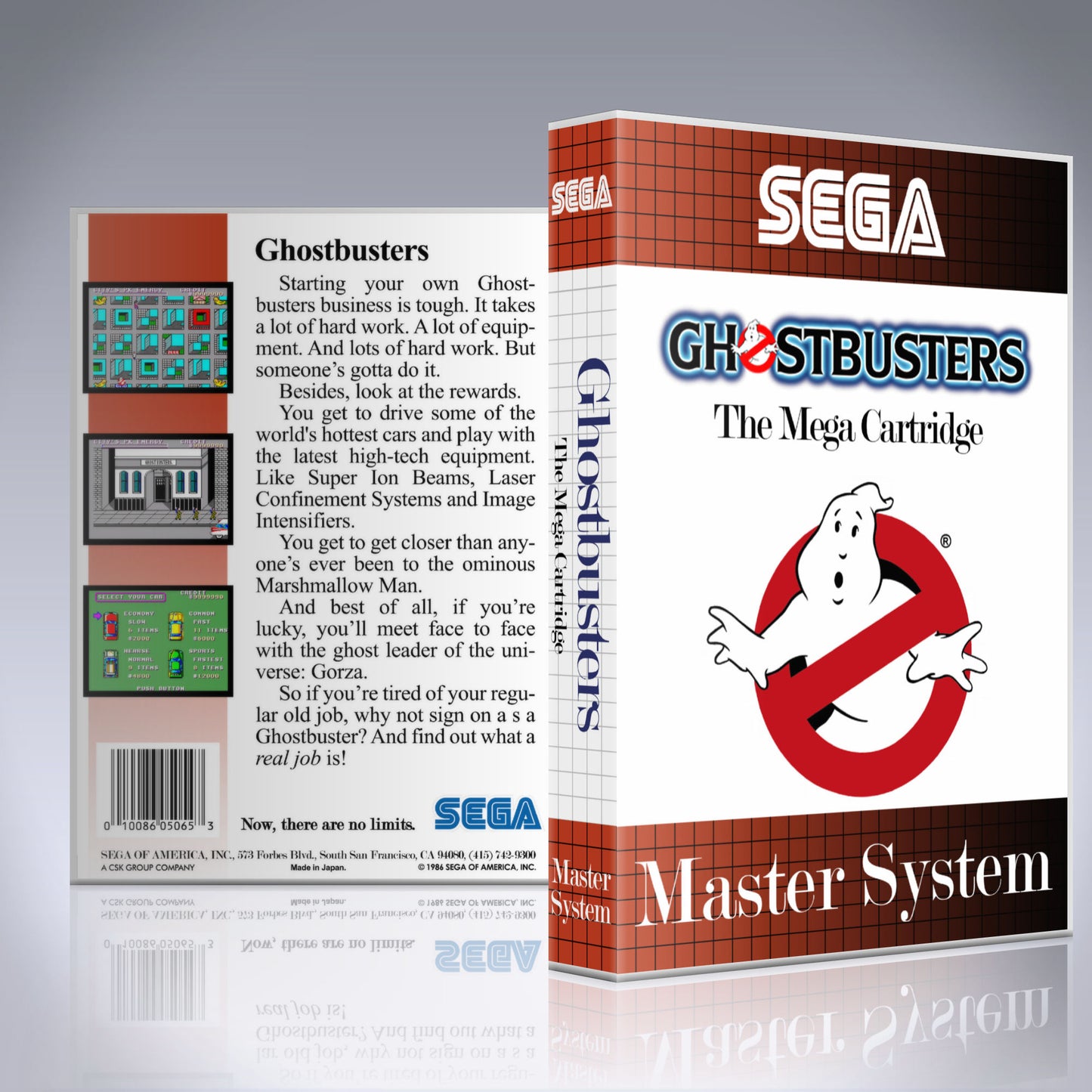 Sega Master System Custom Case - NO GAME - Ghostbusters
