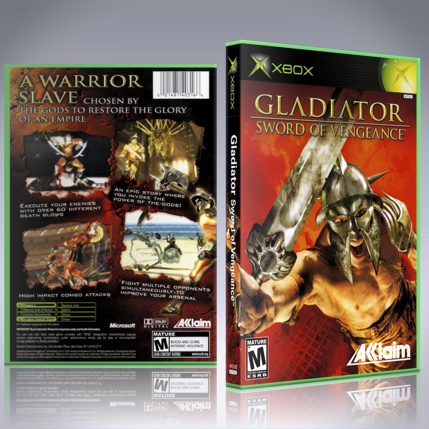 Xbox Case - NO GAME - Gladiator - Sword of Vengeance