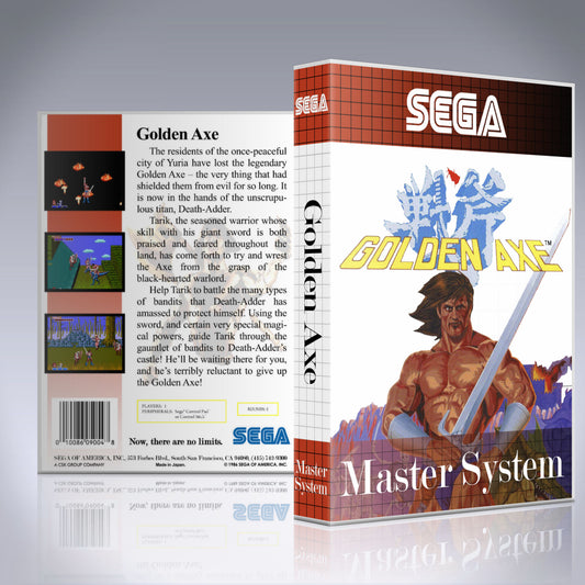 Sega Master System Custom Case - NO GAME - Golden Axe