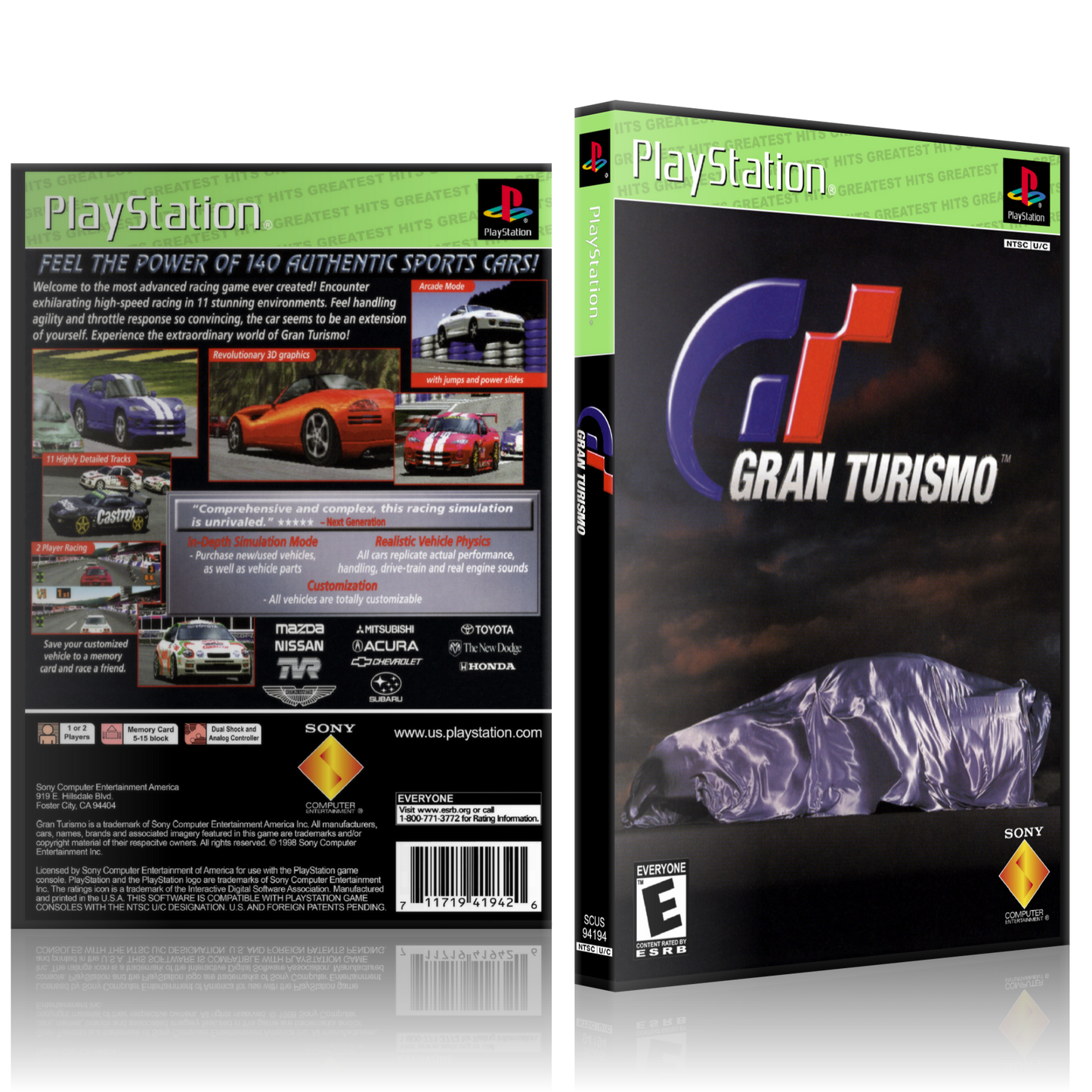 PS1 Case - NO GAME - Gran Turismo - Greatest Hits