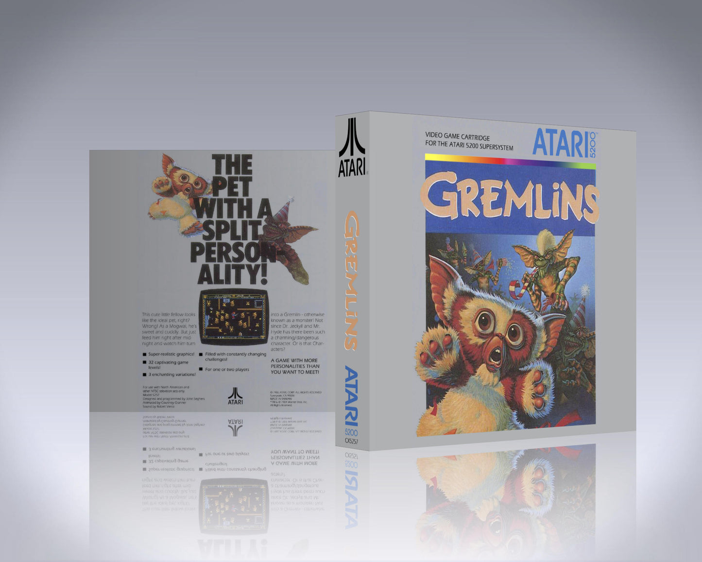 Atari 5200 Case - NO GAME - Gremlins