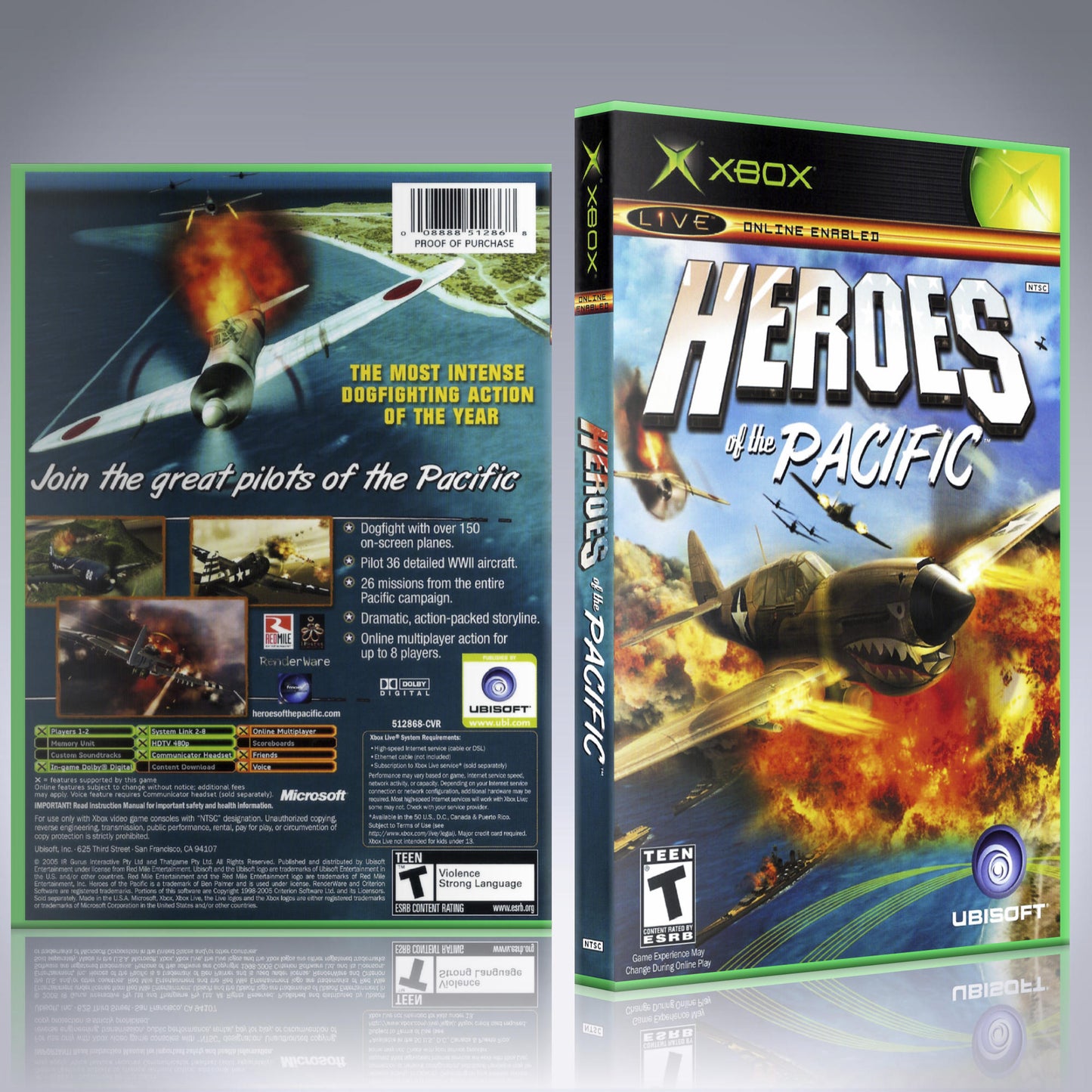 Xbox Case - NO GAME - Heroes of the Pacific