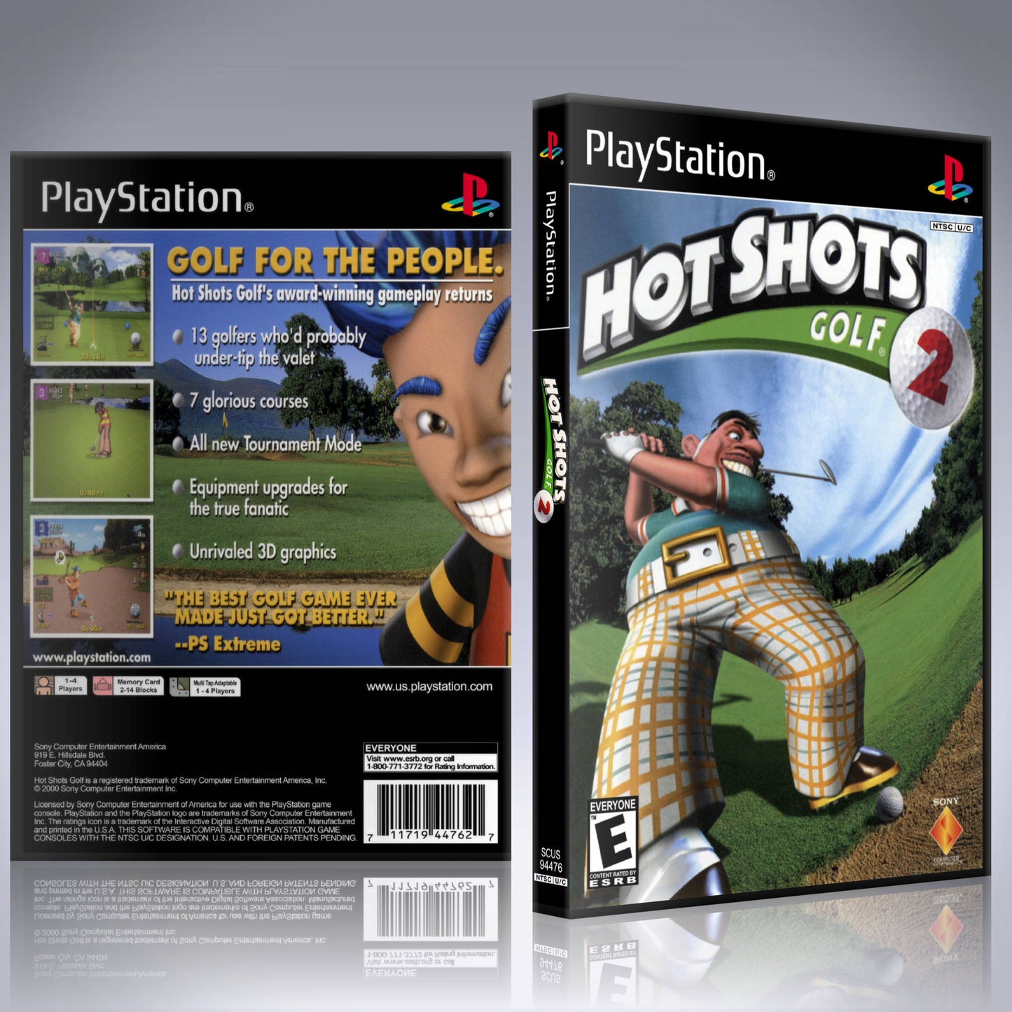 PS1 Case - NO GAME - Hot Shots Golf 2