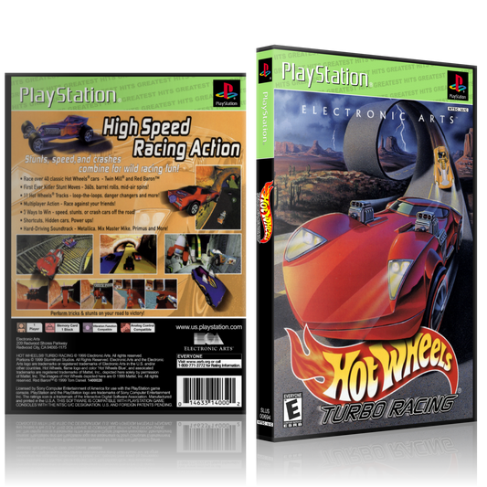 PS1 Case - NO GAME - Hot Wheels Turbo Racing - Greatest Hits