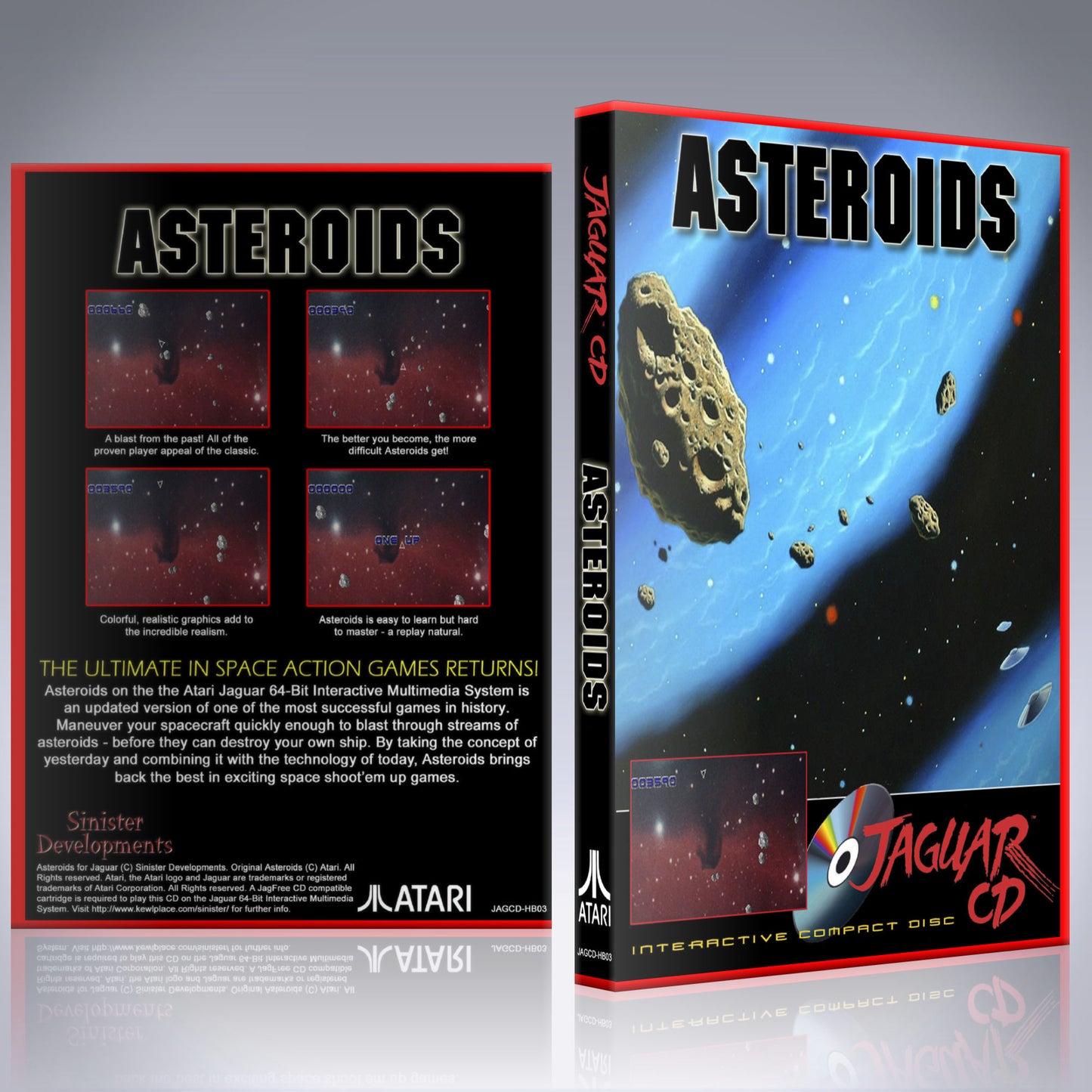 Atari Jaguar CD Case - NO GAME - Asteroids
