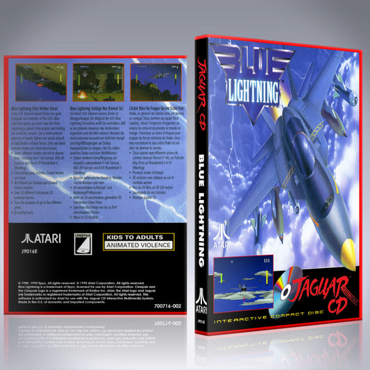 Atari Jaguar CD Case - NO GAME - Blue Lightning