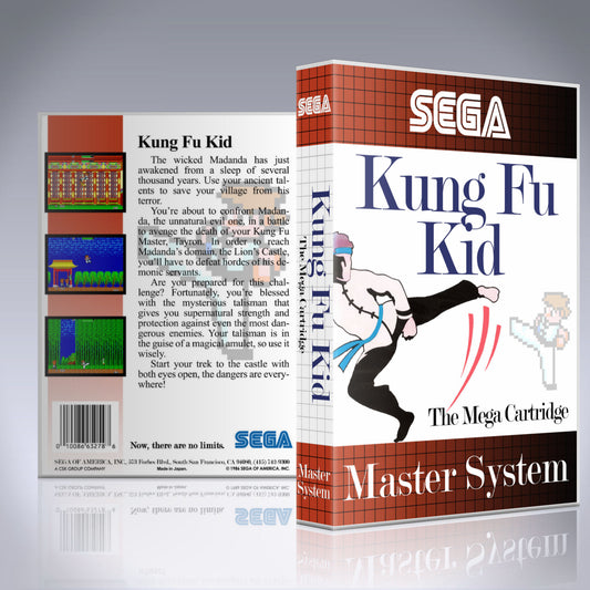 Sega Master System Custom Case - NO GAME - Kung Fu Kid