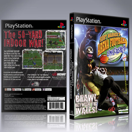 PS1 Case - NO GAME - Kurt Warner's Arena Football Unleashed