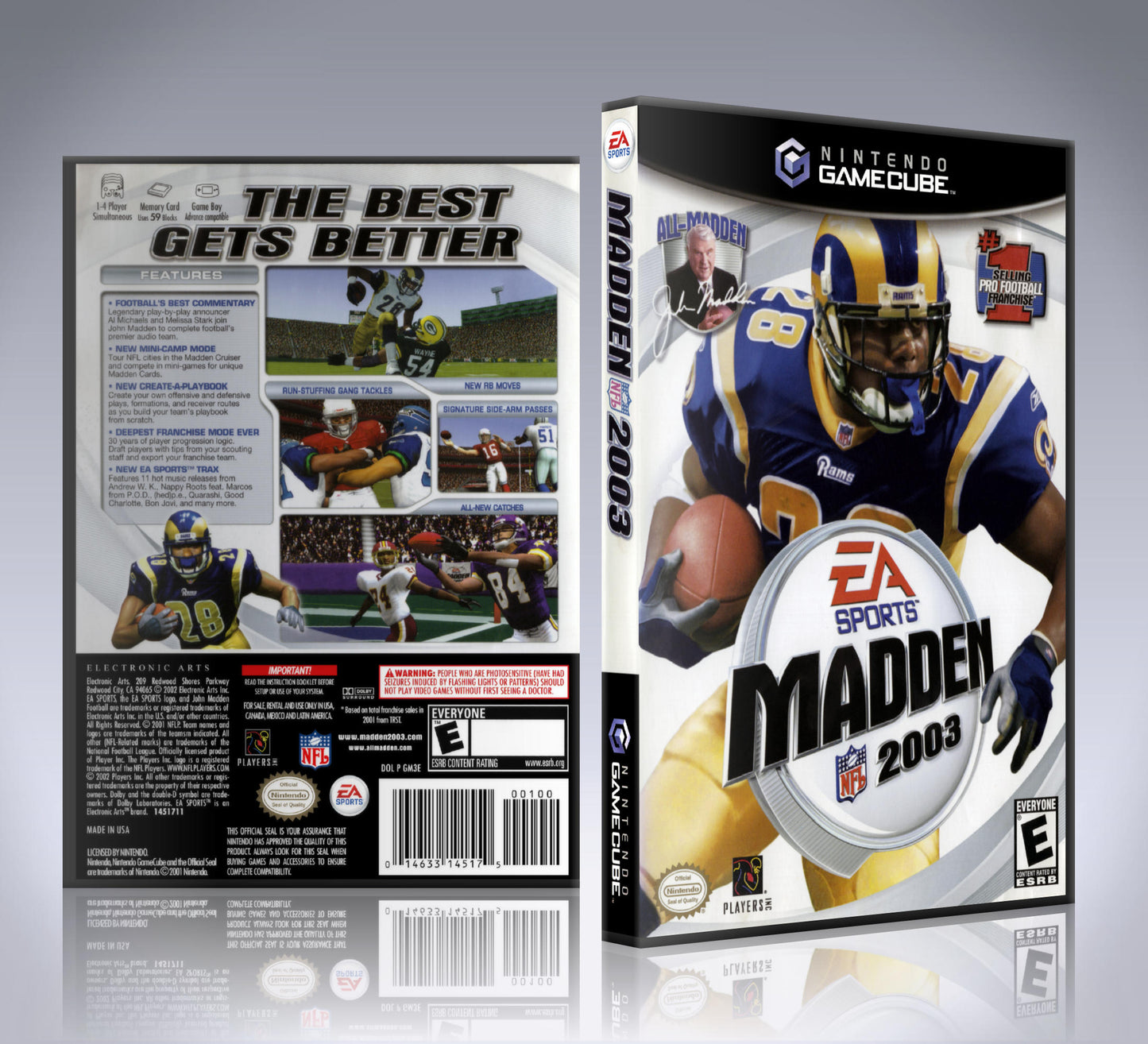 GameCube Replacement Case - NO GAME - Madden NFL 2003