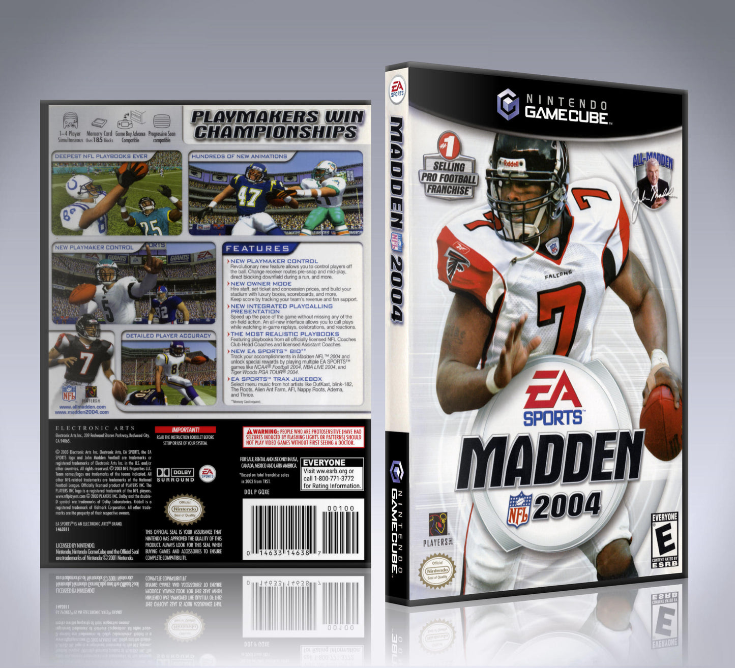 GameCube Replacement Case - NO GAME - Madden NFL 2004