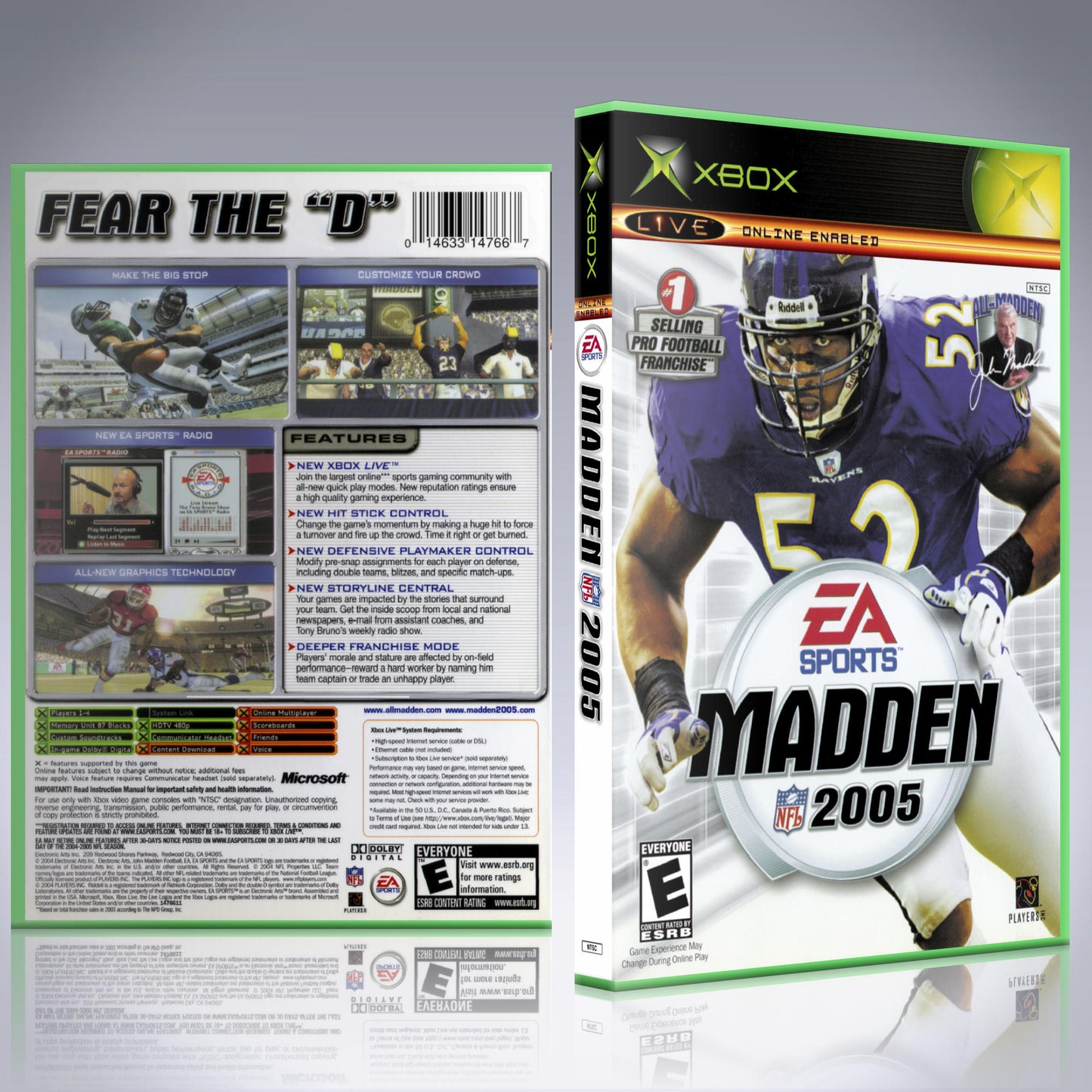 Xbox Case - NO GAME - Madden NFL 2005