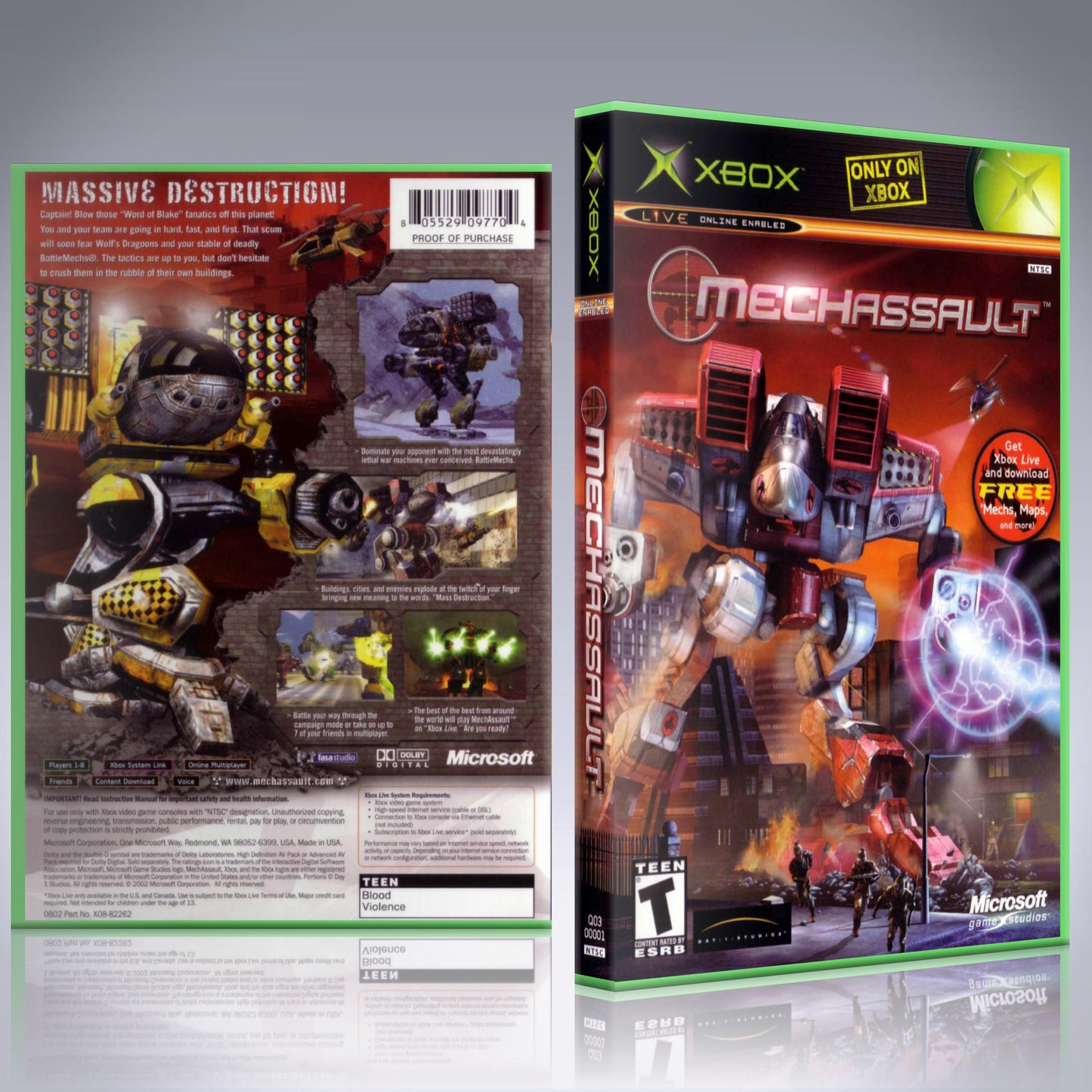 Xbox Case - NO GAME - Mech Assault