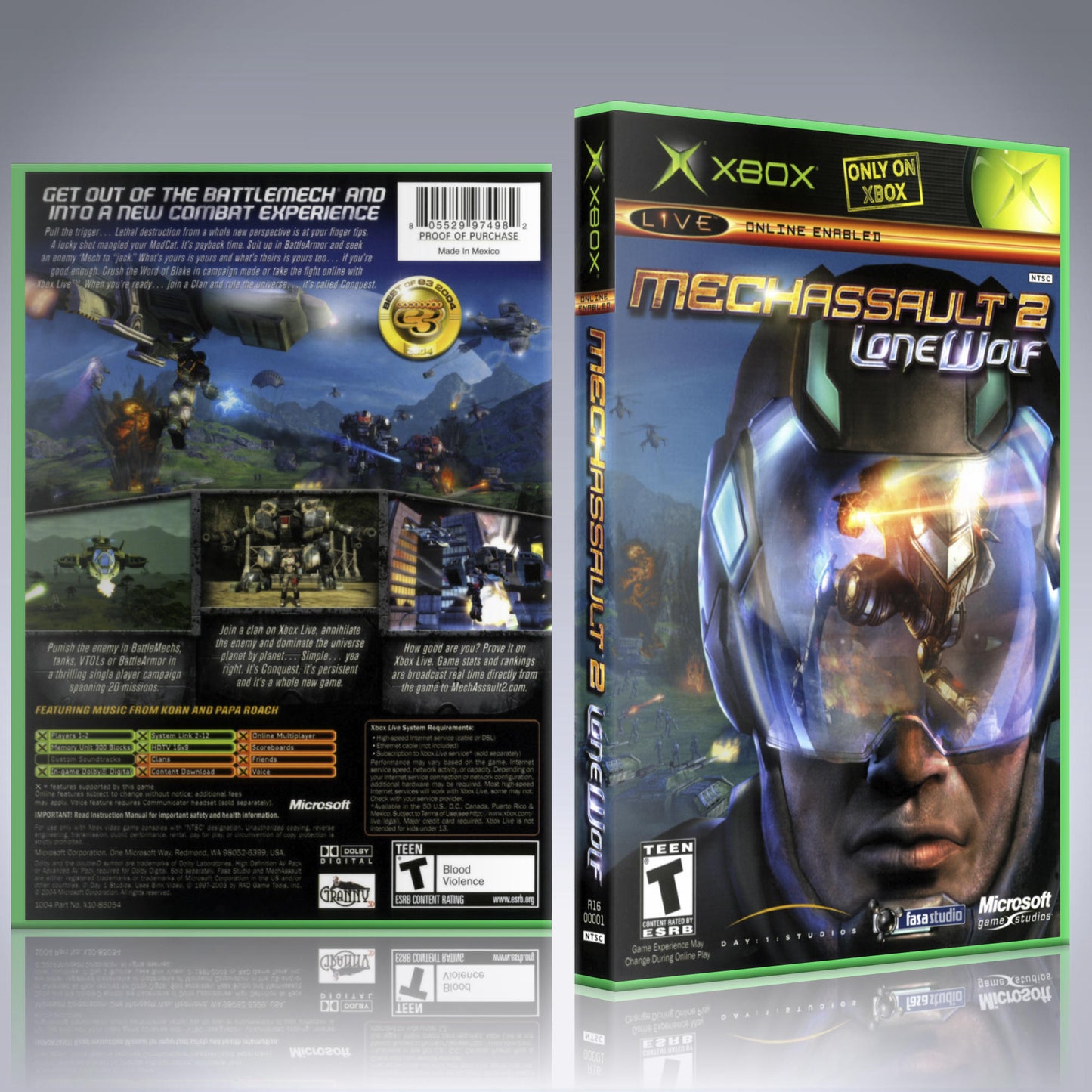 Xbox Case - NO GAME - Mech Assault 2 - Lone Wolf