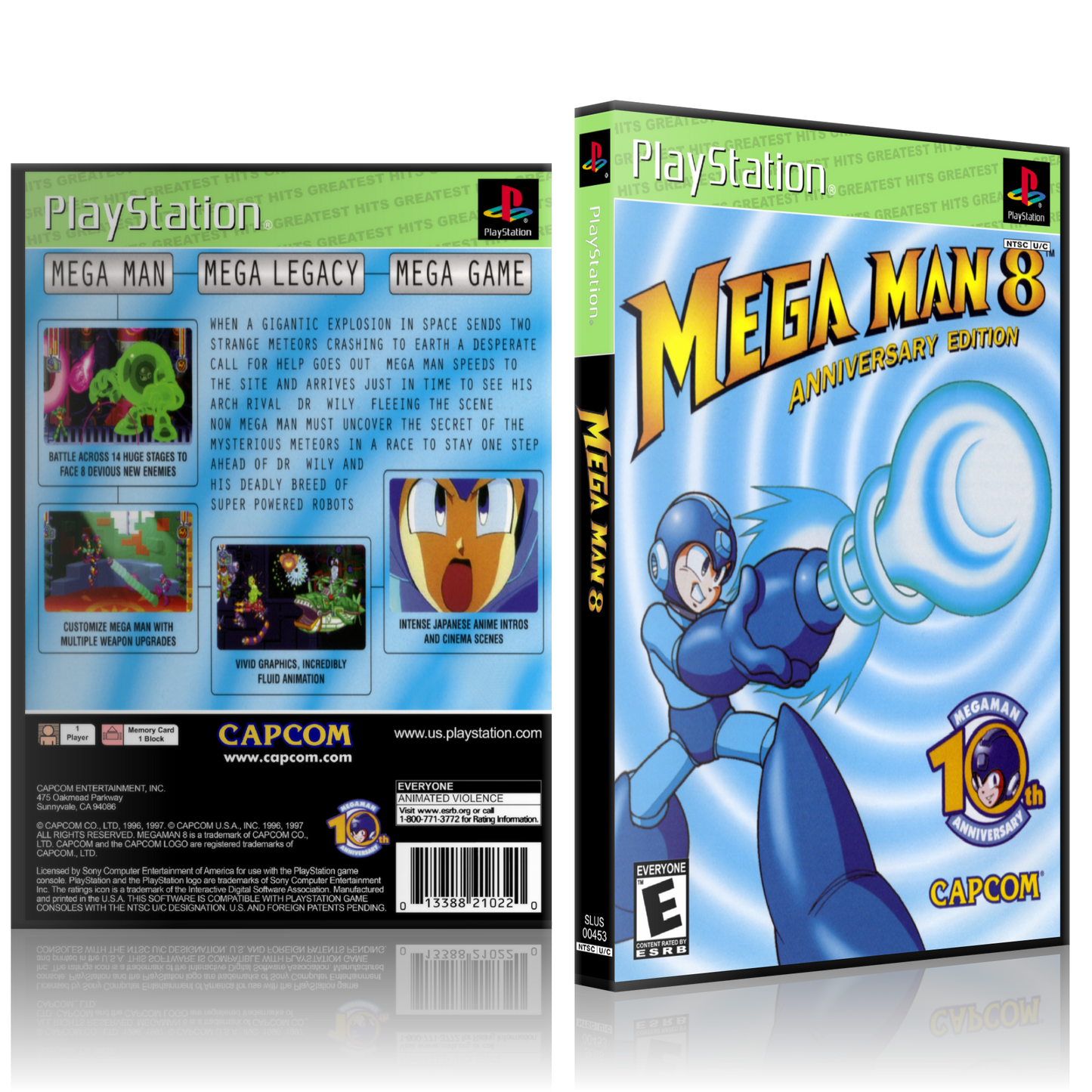 PS1 Case - NO GAME - Mega Man 8 - Anniversary Edition - Greatest Hits