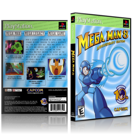 PS1 Case - NO GAME - Mega Man 8 - Anniversary Edition - Greatest Hits