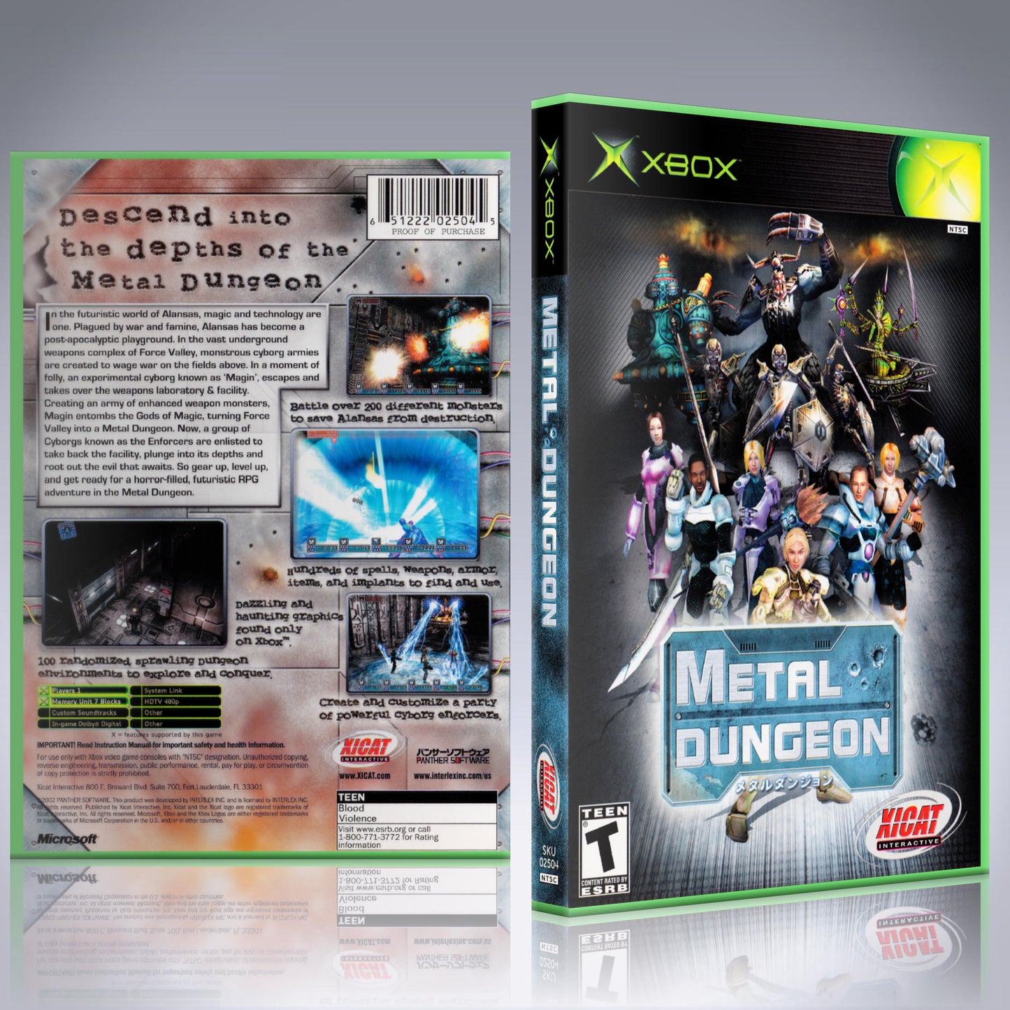 Xbox Case - NO GAME - Metal Dungeon