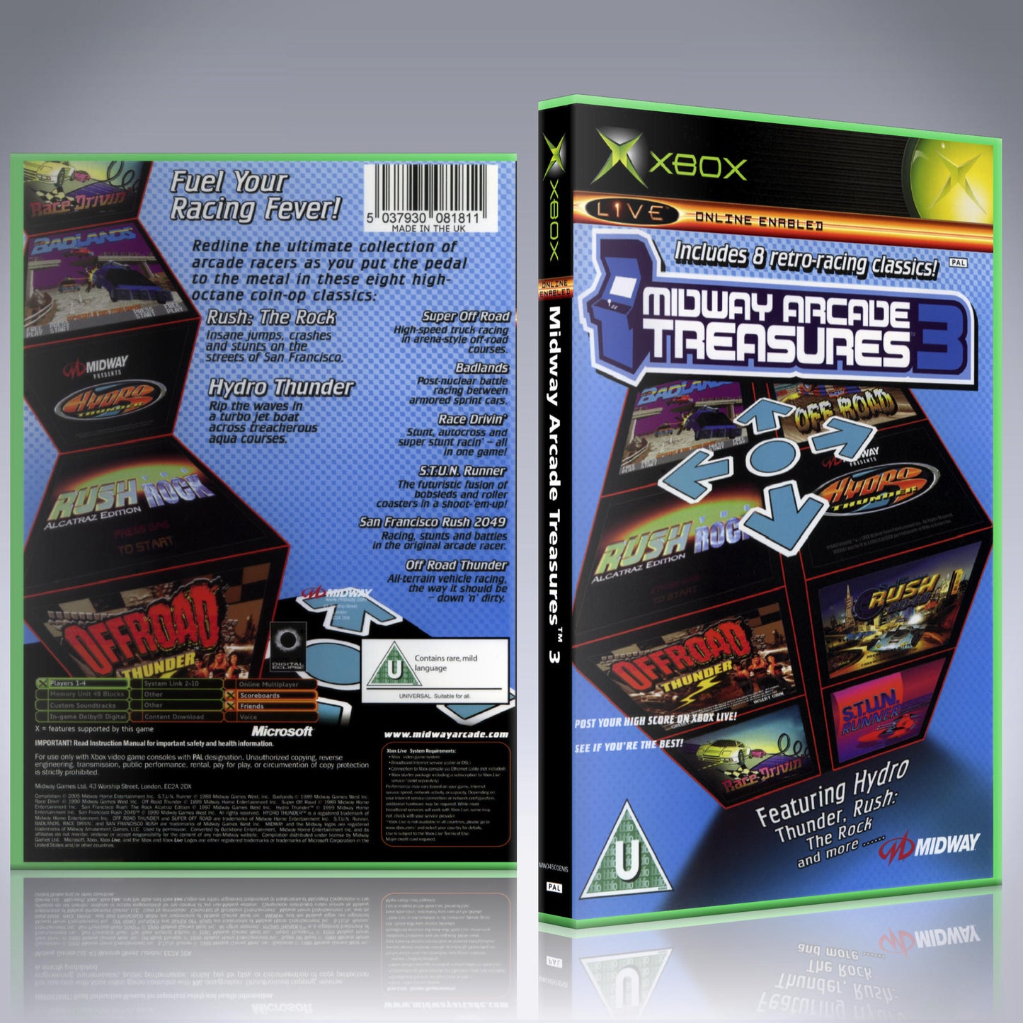 Xbox Case - NO GAME - Midway Arcade Treasures 3