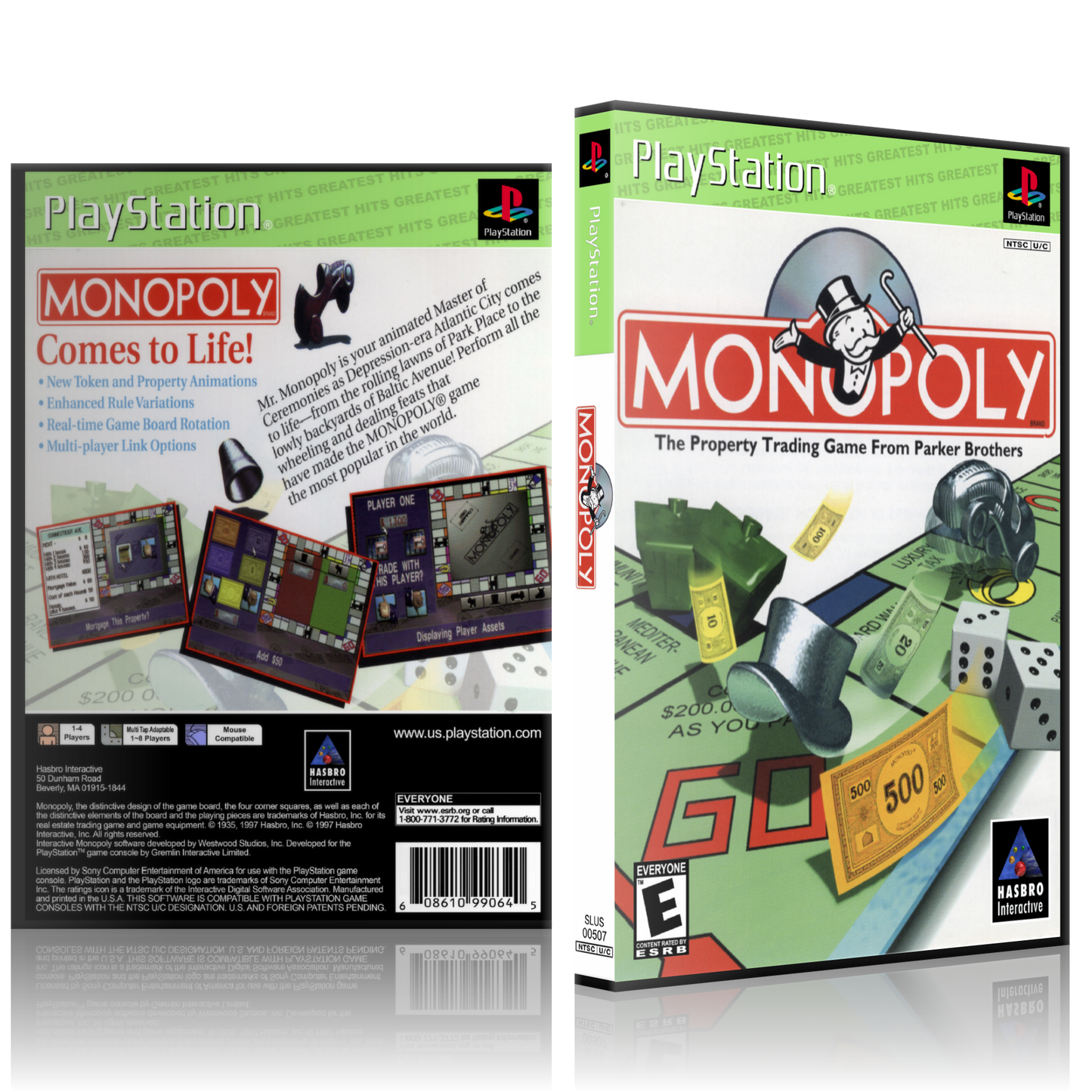 PS1 Case - NO GAME - Monopoly - Greatest Hits