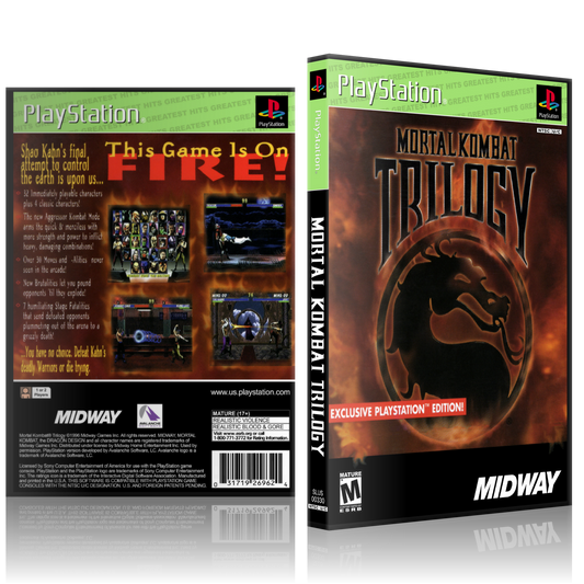 PS1 Case - NO GAME - Mortal Kombat Trilogy - Greatest Hits
