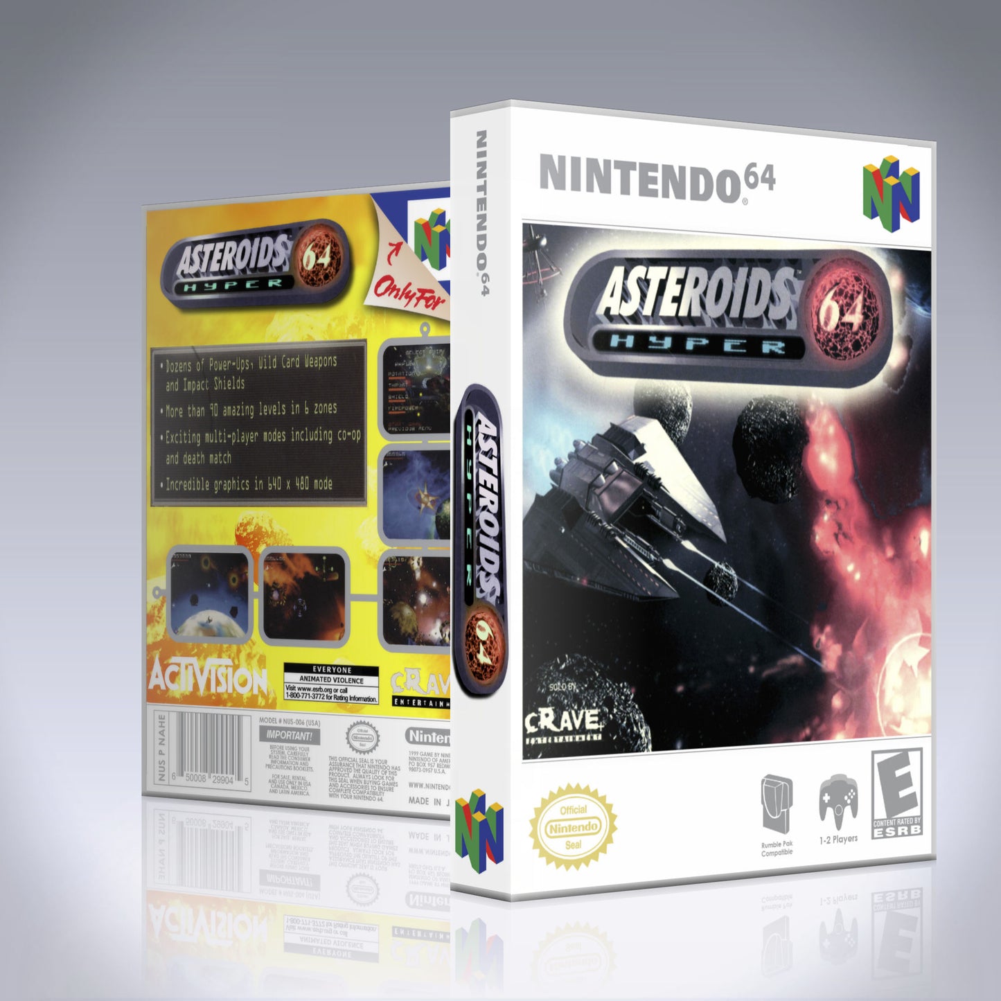 N64 Universal Game Case - NO GAME - Asteroids 64