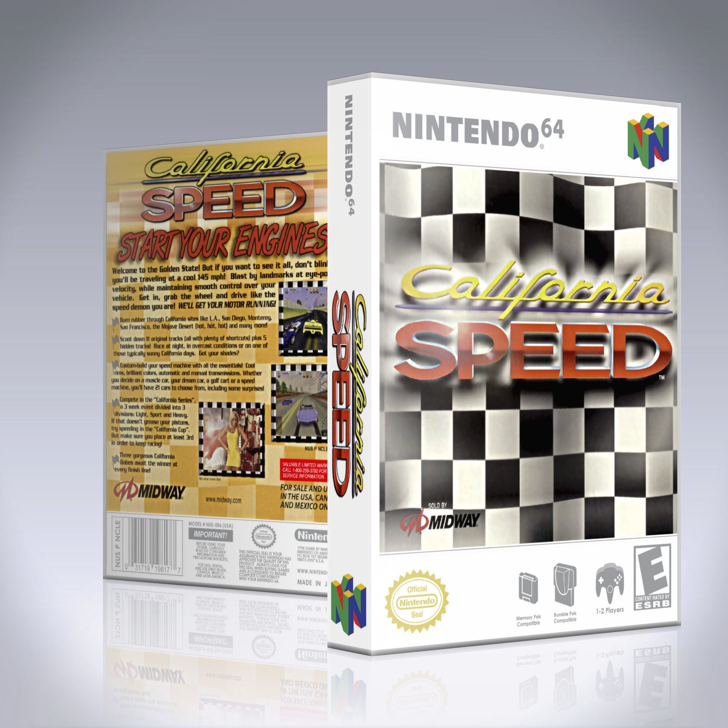 N64 Universal Game Case - NO GAME - California Speed