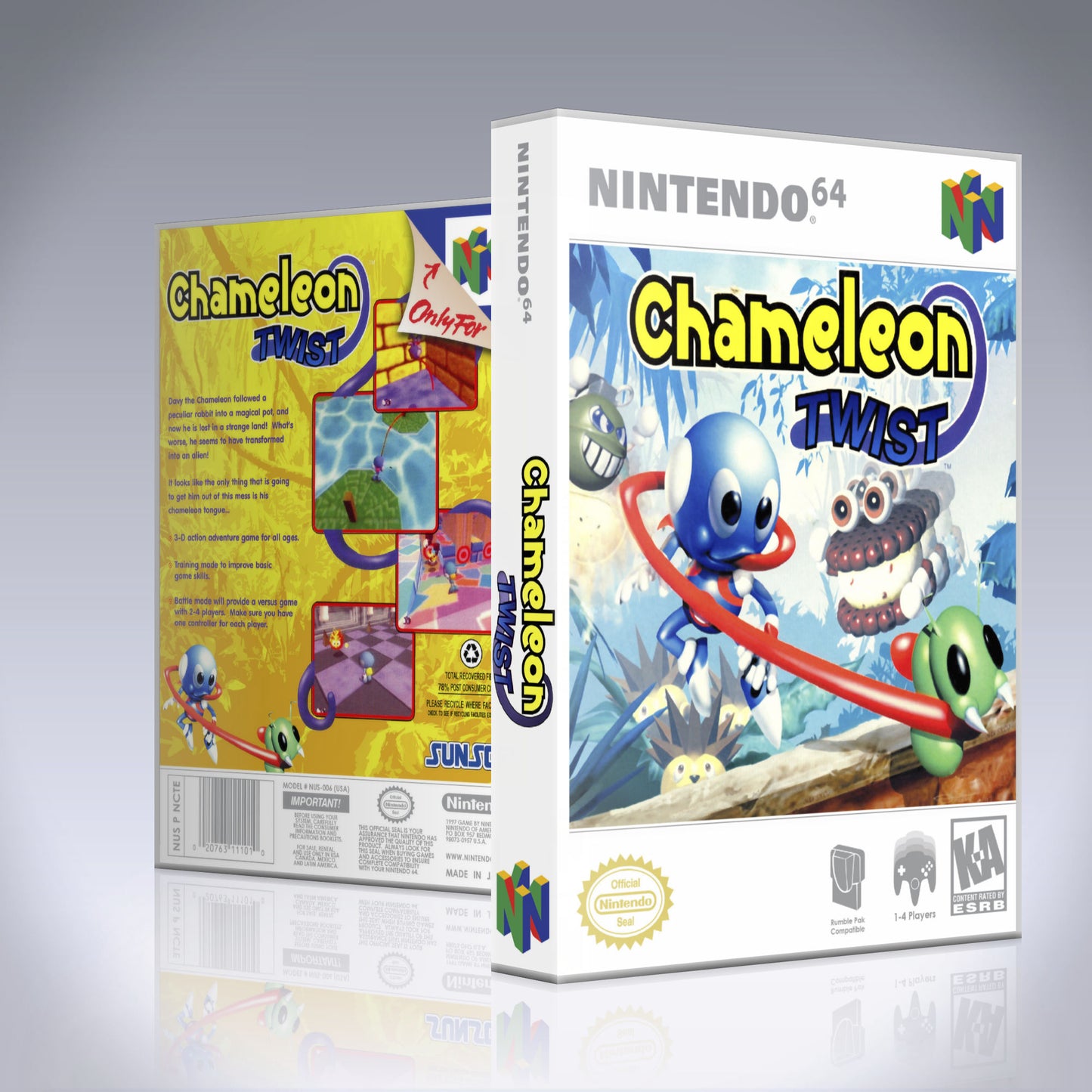 N64 Universal Game Case - NO GAME - Chameleon Twist