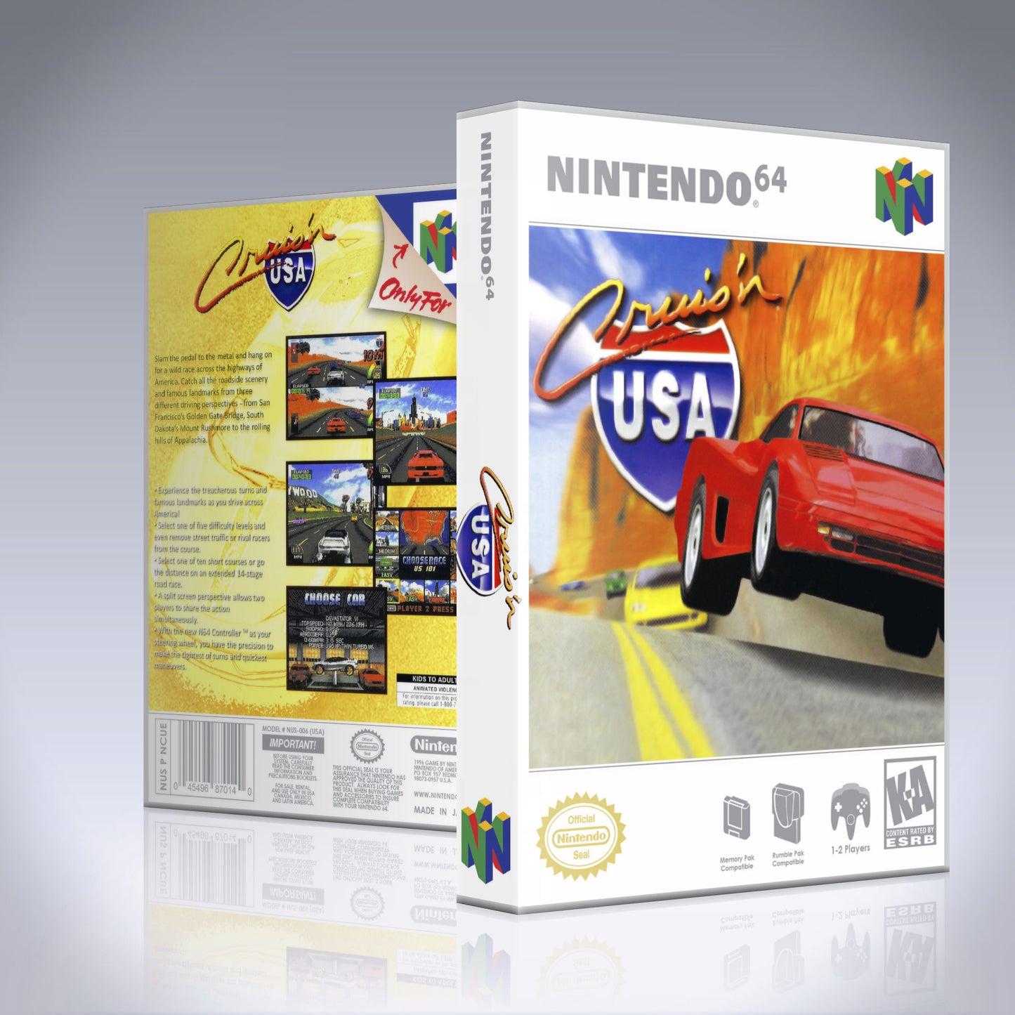 N64 Universal Game Case - NO GAME - Cruis'n USA