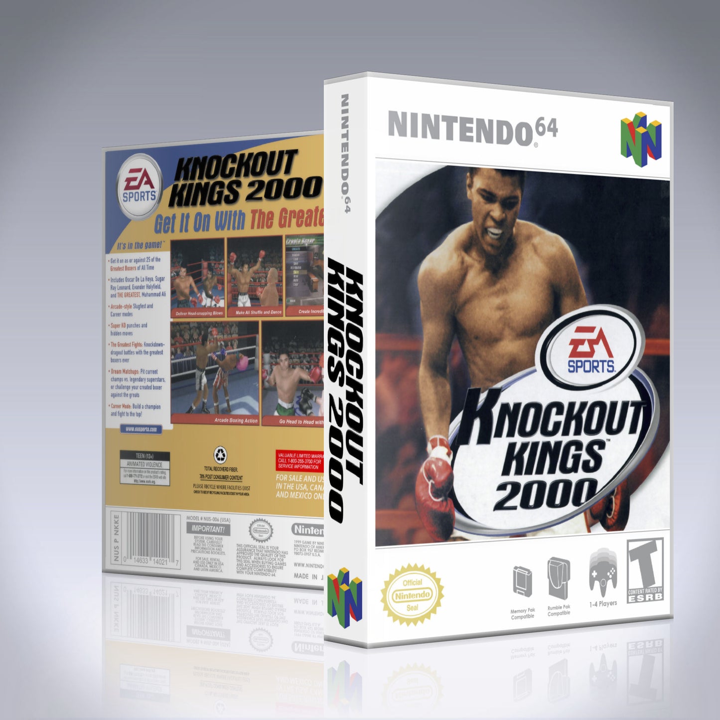 N64 Universal Game Case - NO GAME - Knockout Kings 2000