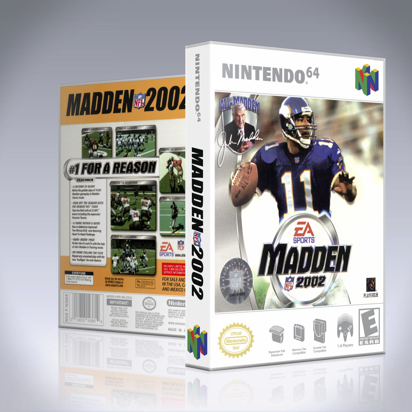 N64 Universal Game Case - NO GAME - Madden NFL 2002