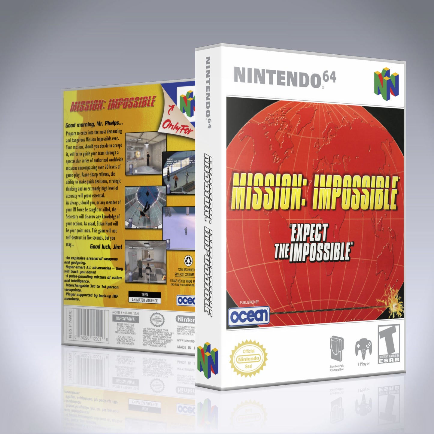 N64 Universal Game Case - NO GAME - Mission Impossible